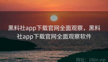 黑料社app下载官网全面观察，黑料社app下载官网全面观察软件
