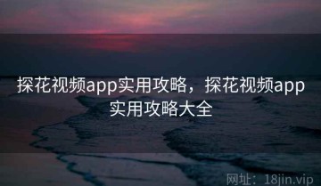 探花视频app实用攻略，探花视频app实用攻略大全