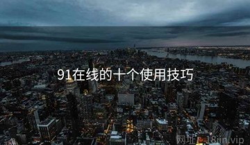 91在线的十个使用技巧