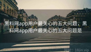 黑料网app用户最关心的五大问题，黑料网app用户最关心的五大问题是