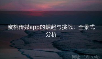 蜜桃传媒app的崛起与挑战：全景式分析