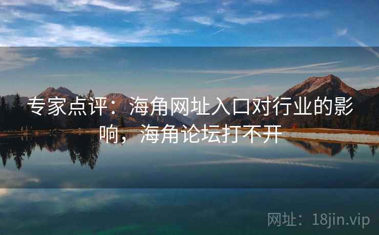 专家点评：海角网址入口对行业的影响，海角论坛打不开