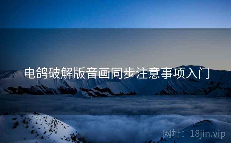 电鸽破解版音画同步注意事项入门 电鸽破解版音画同步注意事项入门